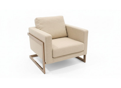 Luxe fauteuil woonkamer inrichting ontwerp modern meubilair stoffentextiel.