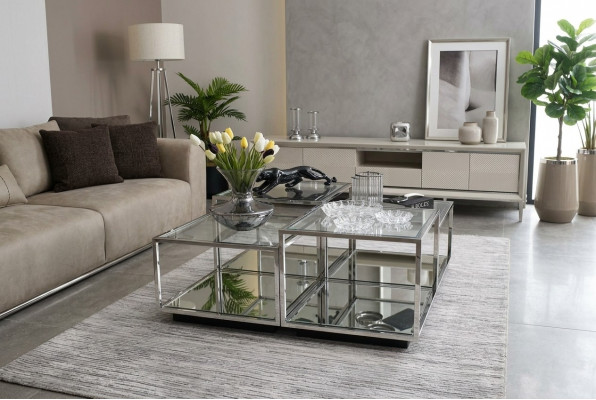 Moderne glazen salontafel woonkamer meubels nieuw design inrichting