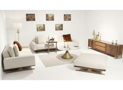 Woonkamer Set 6-delig Compleet Design Modern Bankstel Driepersoons Salontafel