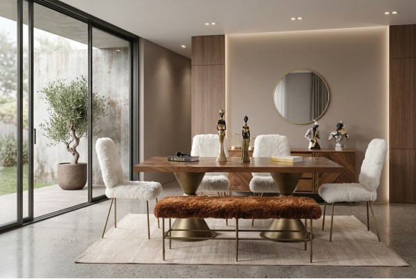 Eetkamer set Eettafel 4 stoelen Zitbank Moderne set Luxe eetgroep