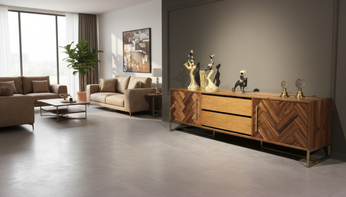 Braun TV-standaard RTV dressoir Woonkamermeubels Modern Luxe Nieuw