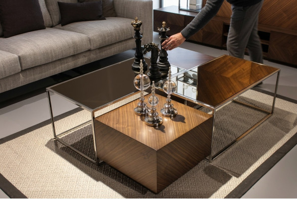 Luxe salontafel woonkamer meubels hout met glas design modern nieuw.