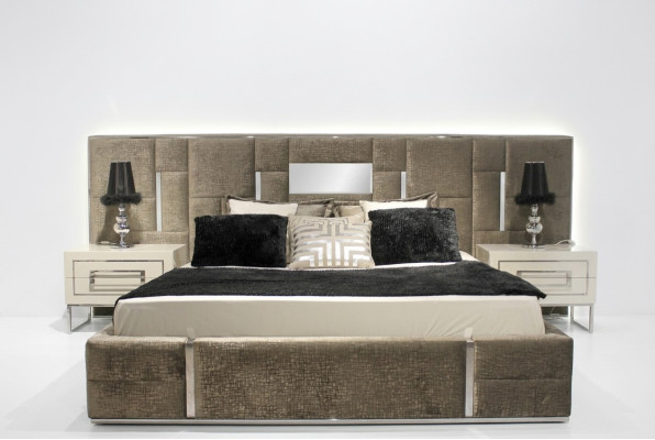 Luxe slaapkamermeubels Compleet meubilair 3-dlg Tweepersoonsbed 2x nachtkastjes