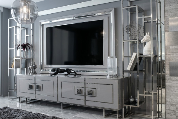 Luxe wandmeubel Modern Design Meubels Hout met Glas Woonkamer meubels
