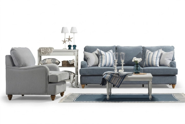Sofaset 2-delig Woonkamer Inrichting Driepersoons Bank Luxe Fauteuil Nieuw