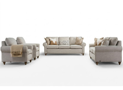Woonkamer bankstel Modern Design Meubels 2x Bank Driezits 2x Fauteuil