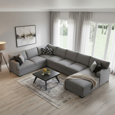 Modern Design Meubels Bank U-vorm Grijs Hoekbank Woonkamer Inrichting Nieuw