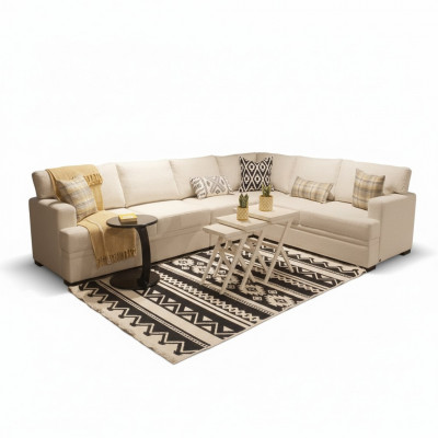 Hoekbank L-vormig Modern Bank Bank Woonkamer Bekleding Meubels Luxe