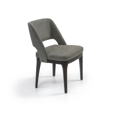 Grijze stoel Luxe designmeubels Eetkamer Gestoffeerde zitting Modern inrichting