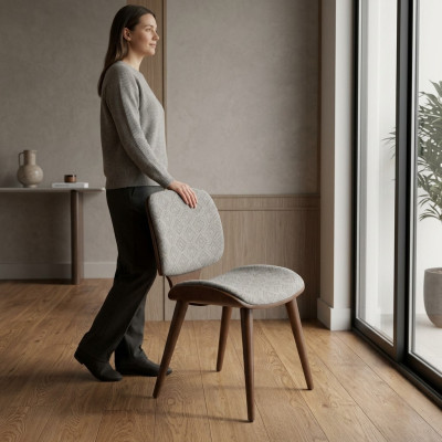 Eetkamerstoel Modern Ontwerp Nieuwe Luxe Meubels Gestoffeerde Zitting Eetkamer