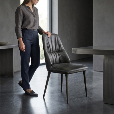 Eetkamer Luxe Designer Stijl Moderne Stoel Gestoffeerde Zitting Inrichting Nieuw
