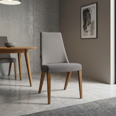 Grijze stoel luxe inrichting moderne eetkamer houten stoel ontwerp nieuw