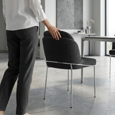 Zwarte luxe stoel eetkamer meubelen Nieuwe designer stoelen Inrichting