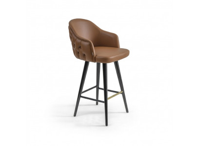 Luxe Chesterfield barkruk bruin stoel kruk bar modern nieuw meubilair