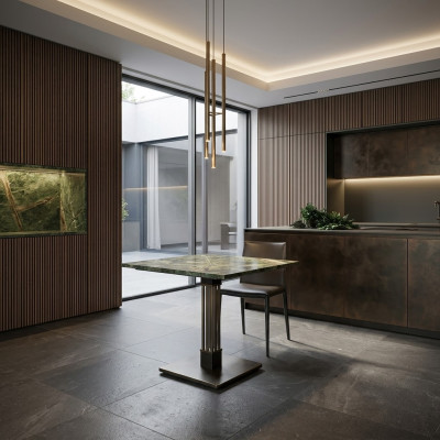 Eetkamer eettafel marmer tafel luxe modern meubel design inrichting
