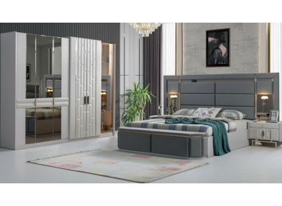Compleet slaapkamer meubelset Bed 2x Nachtkastje Kledingkast Nieuw
