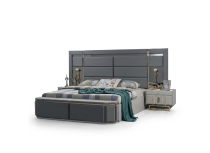 Slaapkamer Complete Bed 2x Nachttafels Nieuwe Luxe Meubelset Inrichting