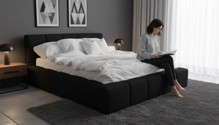 Bed Klassiek Gestoffeerd Ontwerp Luxe Tweepersoons Hotel Bedden Slaapkamer Textiel Nieuw.
