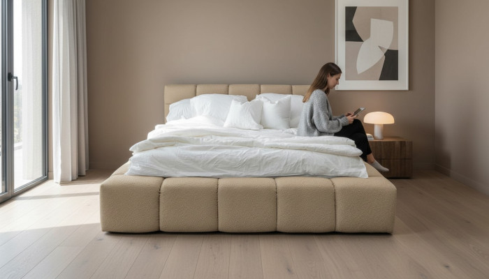 Slaapkamerontwerp 180x200 cm Bedden Tweepersoonsbed Luxe Fluweel Textielbed Dubbel