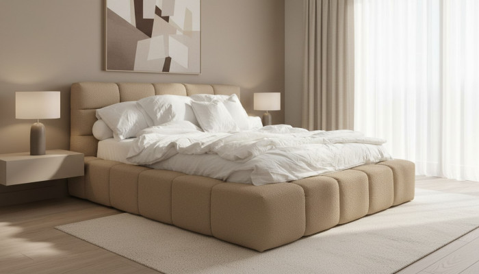 Slaapkamerontwerp 180x200 cm Bedden Tweepersoonsbed Luxe Fluweel Textielbed Dubbel
