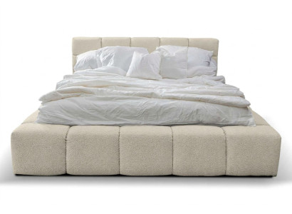 Bed Luxe Slaapkamer Bedframe Gestoffeerd Ontwerp Luxe Tweepersoons Hotelbedden Wit