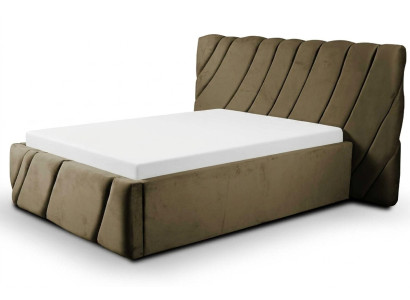 Luxe slaapkamer bed ontwerp gestoffeerd tweepersoons hotelbed meubels inrichting