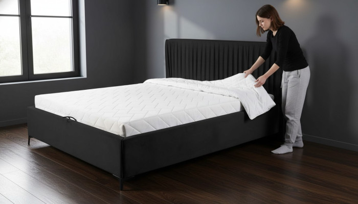 Hotelbed Luxe Design Bedden Gestoffeerd Hout Textiel Slaapkamer 180x200 Nieuw