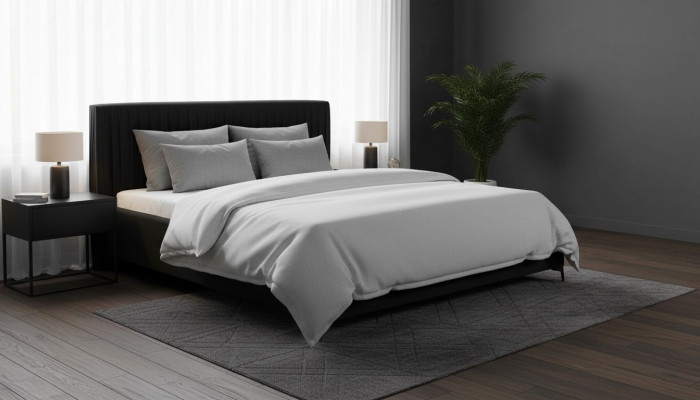 Hotelbed Luxe Design Bedden Gestoffeerd Hout Textiel Slaapkamer 180x200 Nieuw