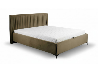 Modern bed design bedden hout textiel slaapkamer bedframe