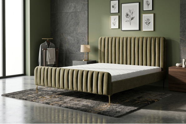 Modern bed upholstery design luxury double bed hotel design beds furniture wooden bed