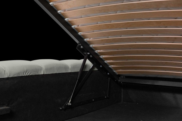 Luxe bedframe 180x200 cm Kleur Grijs Hoofdeinde Bedden Slaapkamermeubilair