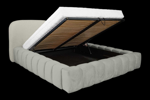 Luxe bedframe 180x200 cm Kleur Grijs Hoofdeinde Bedden Slaapkamermeubilair