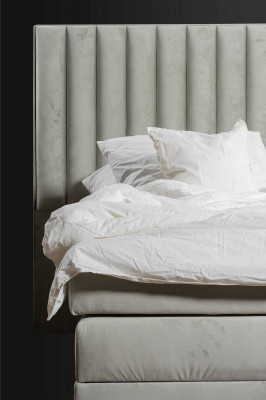 Slaapkamerset Bed Nachtkastje 3-dlg Ontwerp Modern Luxe Bedden Grijs