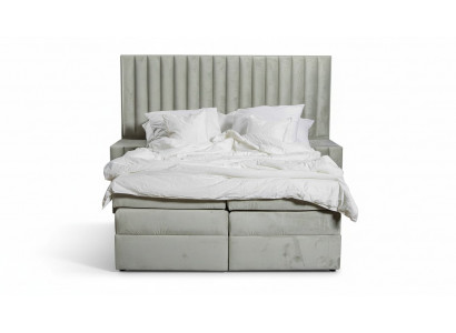 Slaapkamerset Bed Nachtkastje 3-dlg Ontwerp Modern Luxe Bedden Grijs