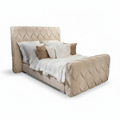 Luxe slaapkamermeubels Bedden Modern Bedframe 140x200 cm Ontwerp Hoofdbord