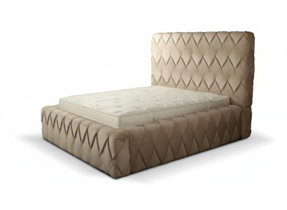Luxe bedframe 180x200 cm Kleur beige Hoofdeinde Bedden Slaapkamer Meubels