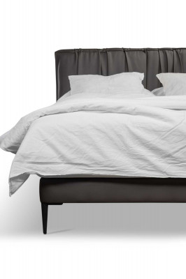 Grijs tweepersoonsbed gestoffeerde bedden bed met opbergruimte design elegant stof bed.
