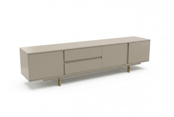 Luxe woonkamer tv-standaard RTV lowboard hout woonkamer beige meubels