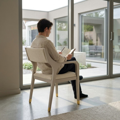Ontwerp eetkamerstoelen met unieke vormgeving. Stijlvol, modern, nieuw.