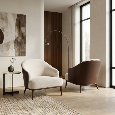 Fauteuil zitplaats modern design woonkamer bruin stijl luxe tv-fauteuil
