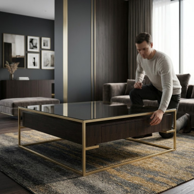Ontwerp luxe salontafel Woonkamer salontafel Moderne houten salontafels