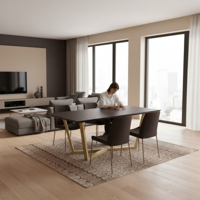 Luxe Tafel Bruin Tafels Eetkamer Eettafel Ontwerp Eettafels 208x104