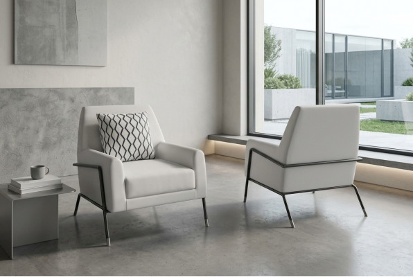 Ontwerperfauteuil Woonkamermeubelen Inrichting Wit Textiel Tv-stoel Lounge