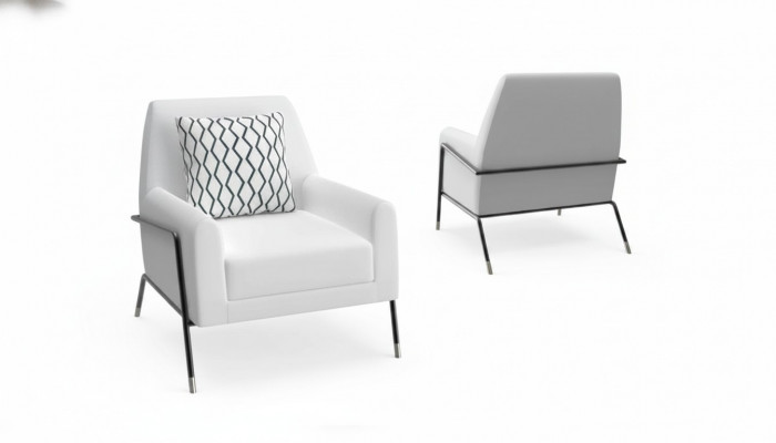 Ontwerperfauteuil Woonkamermeubelen Inrichting Wit Textiel Tv-stoel Lounge