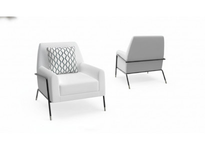 Ontwerperfauteuil Woonkamermeubelen Inrichting Wit Textiel Tv-stoel Lounge