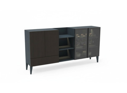 Modern dressoir houten meubels dressoir bruin zwart Nieuw