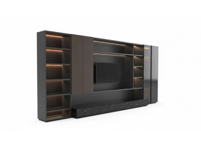 Moderne woonkamer wandkast Moderne bruine houten kast