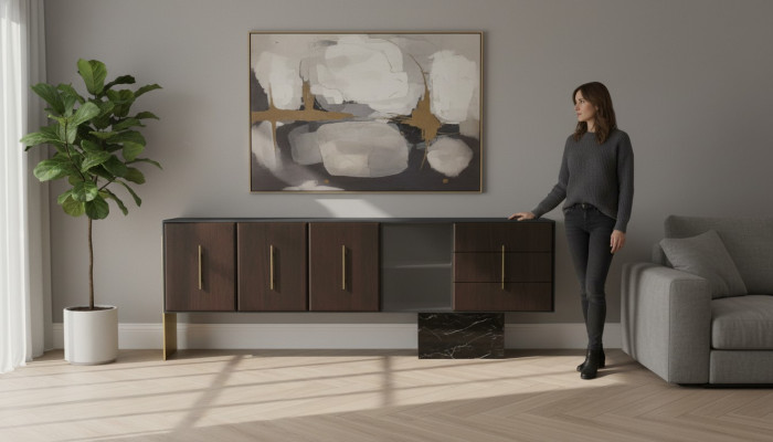 Modern dressoir hout ladenkast meubels luxe design tv-standaard nieuw
