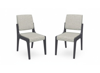 Grijze eetkamerstoel Luxe meubelontwerp Elegante moderne houten stoelen Nieuw