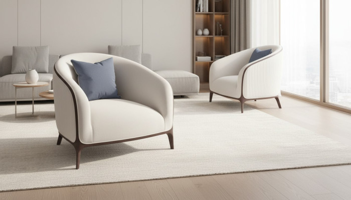 Fauteuil Ontwerp Bank 1-Zits Textiel Lounge Bekleding Luxe Zitje Ontspannen